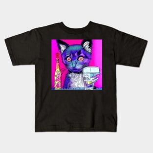 Cute retro cat Kids T-Shirt